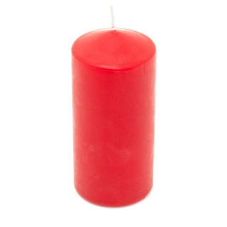 Unscented Red Pillar Candle | Cherry Red Votive Church Pillar Candle - 15x7cm