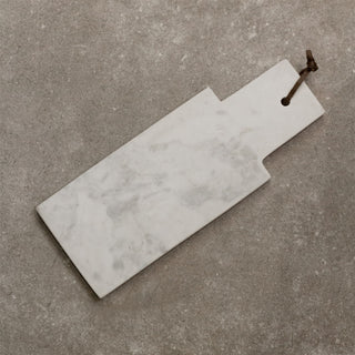 White Marble Chopping Board | Natural Stone Marble Rectangular Paddle - 32cm