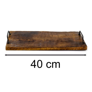 Mango Wood Chopping Board on Legs | Rustic Cutting & Serving Board - 40x22cm