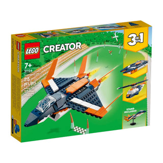 Lego 31126 Supersonic-jet | Lego Creator 3 In 1 Jet Helicopter Powerboat Set