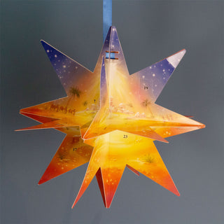 Pop-up 3D Star of Bethlehem Christmas Advent Calendar | Nativity Calendar - 29cm