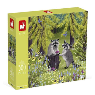 Janod Racoon Bandits Puzzle | 500 Piece Raccoons Animal Jigsaw Puzzle | Age 8+