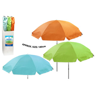 180cm Beach Umbrella Sun Shade UV50 Protection | Protective Beach Parasol | Holiday Travel Beach Umbrella