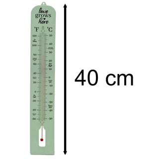 The Potting Shed Wall Mounted Waterproof Outdoor Garden Thermometer - 40cm