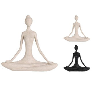 Sitting Yoga Lady Statue | Yoga Pose Figurine Abstract Sculpture - 18cm