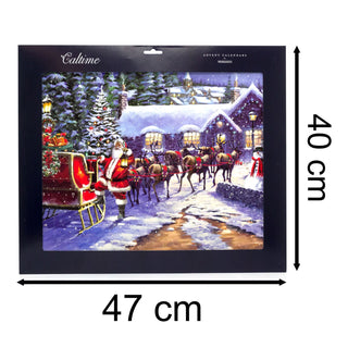 Christmas Eve Christmas Advent Calendar | Santa Picture Advent Calendar 46x37cm