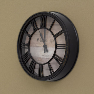 London Whitechapel Vintage Wall Clock | Antique Effect, Roman Numerals - 20cm