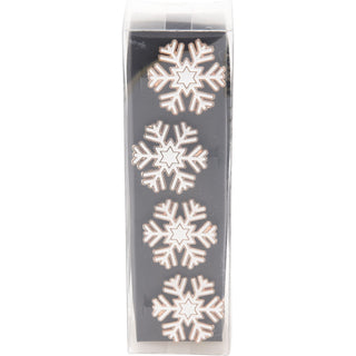 Set of 4 Gold & White Festive Napkin Holders | Snowflake Christmas Napkin Rings