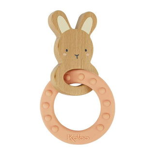 Kaloo Bunny Rabbit Silicone Teething Ring | Gentle Gum Soother Chew Toy for Baby