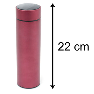 450ml LED Thermos Flask Digital Temperature Display Travel Flask | Stainless Steel Insulated Vacuum Flask | Smart LED Hydro Drinks Flask - Colour Varies One Supplied