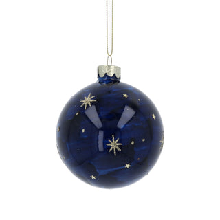 Celestial Christmas Bauble | Moon & Stars Christmas Tree Hanging Ornament - 8cm