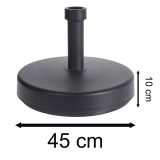 Charcoal Grey Garden Umbrella Base | Heavy Duty Fillable Parasol Base