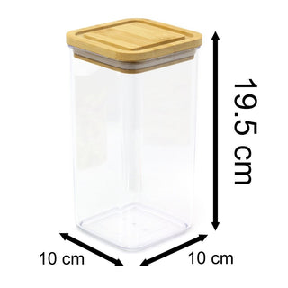 19.5 x 10cm Stackable Airtight Food Storage Container | Kitchen Food Storage Jar With Lid | Plastic Food Storage Container Kitchen Jar With Lid - 1100ml