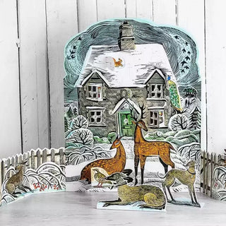 Christmas Cottage Pop-up 3D Advent Calendar | Animal Christmas Calendar 40x30cm