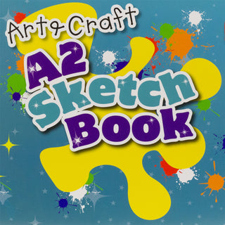 Kids A2 Art & Craft Sketchbook 40 Sheets | White Paper Extra Large Drawing Pad