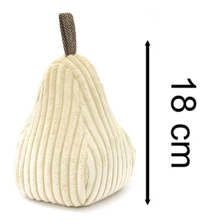 Cream Corduroy Fabric Doorstop | Triangular Weighted Door Stop with Handle 1.2kg