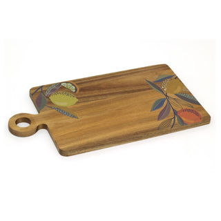 Citrus Zest Wooden Serving Board Acacia Wood Orange & Lemon Grazing Platter 45cm