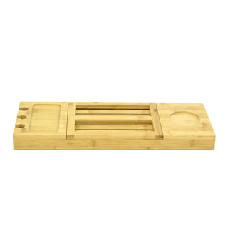 Extending Bamboo Bath Tray | Adjustable Bath Shelf Bath Bridge Caddy - 90cm