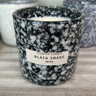 2 - Wick Scented Candle in Grey Ceramic Jar | Ivory Wax Aromatherapy Candle - 9cm