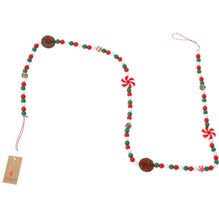 Candy Garland Christmas Decoration | Sweetie Candy Cane Ornament - 140cm