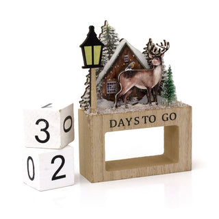 Stag Christmas Advent Calendar | Reindeer Perpetual 24-Day Countdown Block