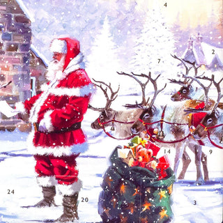 Santa & Snowman Christmas Advent Calendar | Picture Advent Calendar - 36x27cm