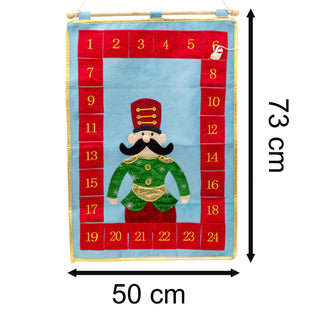 Christmas Soldier Advent Calendar | Reusable 24 Pocket Advent Calendar - 73cm