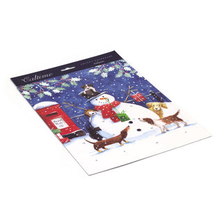 Snowman Christmas Advent Calendar | Dogs Picture Advent Calendar - 32.5x24.5cm