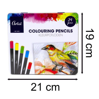 24 - Piece Colouring Pencil Set | Sketching & Colouring Pencils for Artists