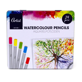 24 - Piece Watercolour Pencil Set | Sketching & Colouring Pencils for Artists