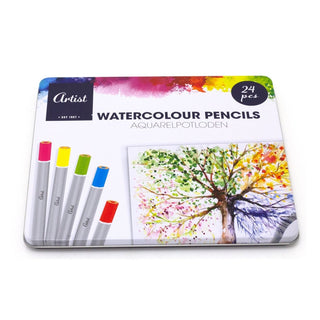 24 - Piece Watercolour Pencil Set | Sketching & Colouring Pencils for Artists