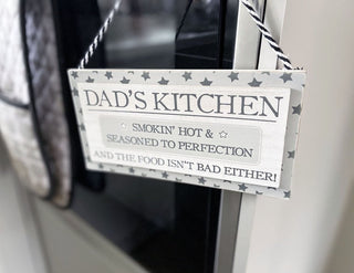 24cm Dads Wooden Kitchen Plaque | Novelty Wall Sign Funny Kitchen Signs | Kitchen Wall Art Home Accessories