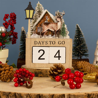 Stag Christmas Advent Calendar | Reindeer Perpetual 24-Day Countdown Block