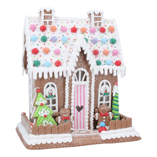 Light Up Gingerbread House | LED Christmas Ornament Candy House Decoration 29cm