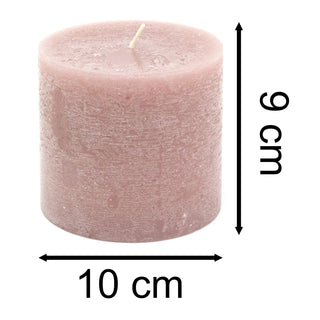 Pink Pillar Candle | Church Pillar Candle Unscented Pillar Candle - 10x9cm