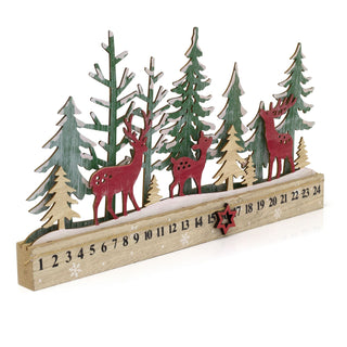 Reindeer Wooden Christmas Advent Calendar | Alpine Forest 24-Day Advent Calendar