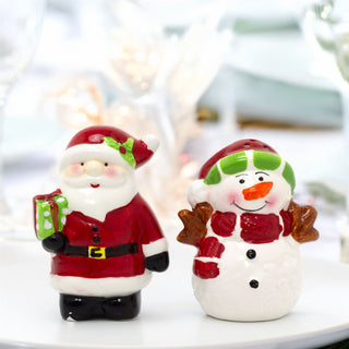 Christmas Santa & Snowman Salt & Pepper Pots | Festive Salt & Pepper Shakers