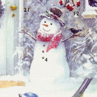 Winter Garden Christmas Advent Calendar | Snowman Picture Advent Calendar - 21cm