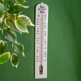 The Potting Shed Wall Mounted Waterproof Outdoor Garden Thermometer - 40cm