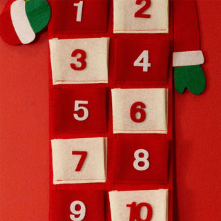 Reindeer Christmas Advent Calendar | Reusable Felt Fabric with 24 Pockets - 90cm