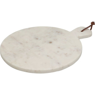 Round White Marble Chopping Board | Natural Stone Marble Cutting Board - 32cm