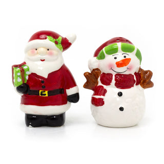 Christmas Santa & Snowman Salt & Pepper Pots | Festive Salt & Pepper Shakers