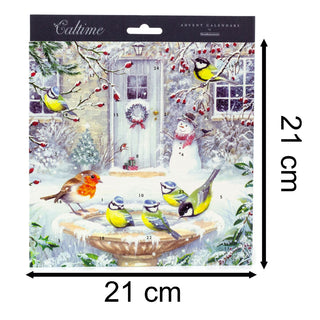 Winter Garden Christmas Advent Calendar | Snowman Picture Advent Calendar - 21cm