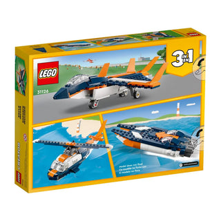 Lego 31126 Supersonic-jet | Lego Creator 3 In 1 Jet Helicopter Powerboat Set