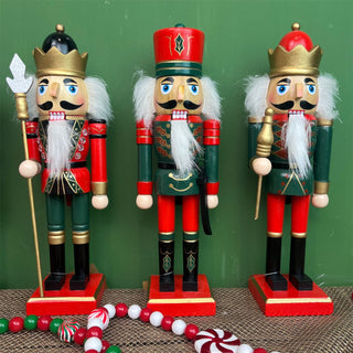 Traditional Wooden Christmas Nutcracker Soldier Figure with Moveable Parts 25cm