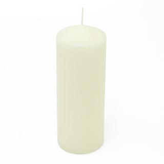 Unscented Ivory Pillar Candle | Tall Cream Church Pillar Candle - 20x7cm