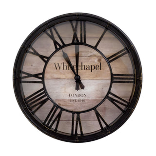 London Whitechapel Vintage Wall Clock | Antique Effect, Roman Numerals - 20cm