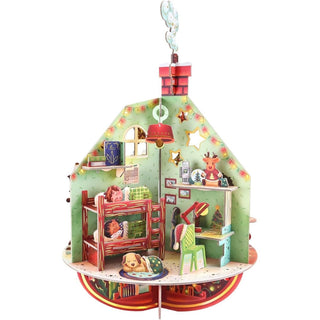 3D Deck the Halls Christmas Advent Calendar Pop - Up Pirouette Countdown Calendar