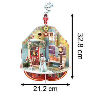 3D Deck the Halls Christmas Advent Calendar Pop - Up Pirouette Countdown Calendar