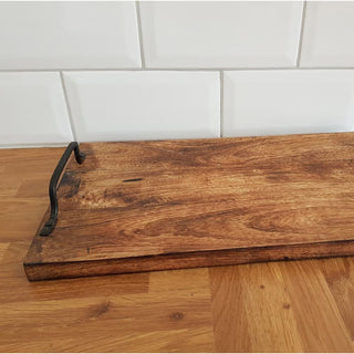 Mango Wood Chopping Board on Legs | Rustic Cutting & Serving Board - 40x22cm